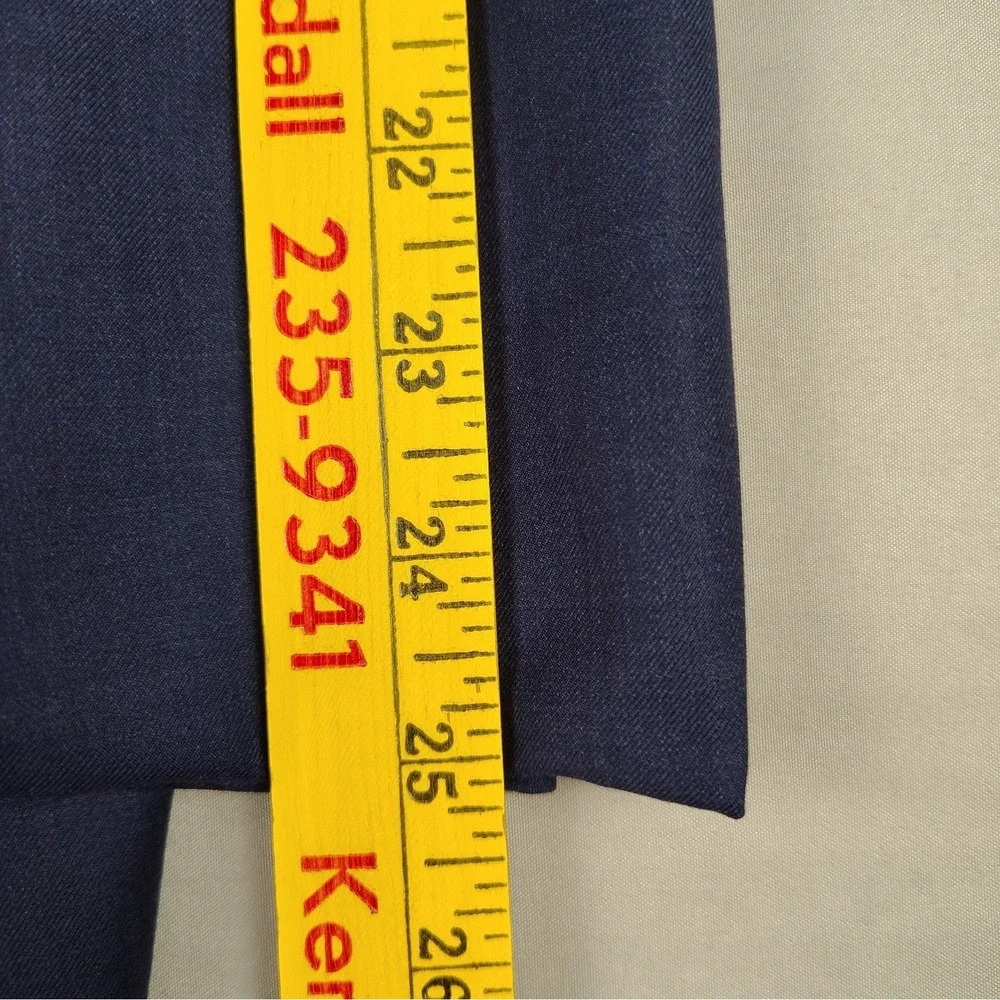 Daniel Cremieux Signature Loro Piana Super 170s Wool Silk 40R Blazer Italy Blue